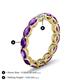 6 - Madison 5x3 mm Oval Forever One Moissanite and Amethyst Eternity Band 