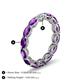 6 - Madison 5x3 mm Oval Forever One Moissanite and Amethyst Eternity Band 