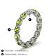 6 - Madison 5x3 mm Oval Forever One Moissanite and Peridot Eternity Band 