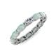 5 - Madison 5x3 mm Oval Forever Brilliant Moissanite and Opal Eternity Band 