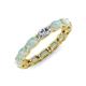 5 - Madison 5x3 mm Oval Forever Brilliant Moissanite and Opal Eternity Band 