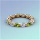 4 - Madison 5x3 mm Oval Diamond and Peridot Eternity Band 
