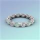 4 - Madison 5x3 mm Oval Diamond and Opal Eternity Band 