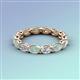 4 - Madison 5x3 mm Oval Diamond and Opal Eternity Band 