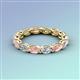 4 - Madison 5x3 mm Oval Diamond and Morganite Eternity Band 