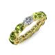 4 - Madison 6x4 mm Oval Diamond and Peridot Eternity Band 