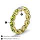 5 - Madison 6x4 mm Oval Diamond and Peridot Eternity Band 