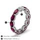 5 - Madison 6x4 mm Oval Diamond and Rhodolite Garnet Eternity Band 