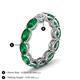 5 - Madison 6x4 mm Oval Diamond and Emerald Eternity Band 