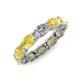 4 - Madison 6x4 mm Oval Diamond and Yellow Sapphire Eternity Band 