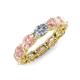 4 - Madison 6x4 mm Oval Diamond and Morganite Eternity Band 