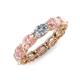 4 - Madison 6x4 mm Oval Diamond and Morganite Eternity Band 
