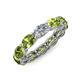 4 - Madison 6x4 mm Oval Lab Grown Diamond and Peridot Eternity Band 