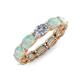 4 - Madison 6x4 mm Oval Lab Grown Diamond and Opal Eternity Band 
