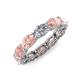 4 - Madison 6x4 mm Oval Lab Grown Diamond and Morganite Eternity Band 