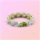 3 - Madison 6x4 mm Oval Diamond and Peridot Eternity Band 