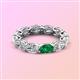 3 - Madison 6x4 mm Oval Diamond and Emerald Eternity Band 
