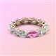3 - Madison 6x4 mm Oval Diamond and Pink Sapphire Eternity Band 