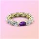 3 - Madison 6x4 mm Oval Diamond and Amethyst Eternity Band 
