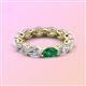 3 - Madison 6x4 mm Oval Diamond and Emerald Eternity Band 