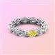 3 - Madison 6x4 mm Oval Diamond and Yellow Sapphire Eternity Band 