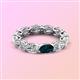 3 - Madison 6x4 mm Oval Diamond and London Blue Topaz Eternity Band 