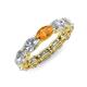 4 - Madison 6x4 mm Oval Diamond and Citrine Eternity Band 
