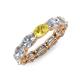 4 - Madison 6x4 mm Oval Diamond and Yellow Sapphire Eternity Band 