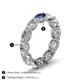 5 - Madison 6x4 mm Oval Diamond and Iolite Eternity Band 