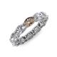 4 - Madison 6x4 mm Oval Lab Grown Diamond and Smoky Quartz Eternity Band 