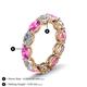 5 - Madison 6x4 mm Oval Diamond and Pink Sapphire Eternity Band 