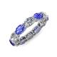 4 - Madison 6x4 mm Oval Diamond and Tanzanite Eternity Band 