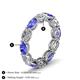 5 - Madison 6x4 mm Oval Diamond and Tanzanite Eternity Band 
