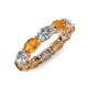 4 - Madison 6x4 mm Oval Diamond and Citrine Eternity Band 