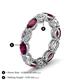 5 - Madison 6x4 mm Oval Diamond and Rhodolite Garnet Eternity Band 