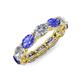 4 - Madison 6x4 mm Oval Diamond and Tanzanite Eternity Band 