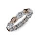 4 - Madison 6x4 mm Oval Diamond and Smoky Quartz Eternity Band 