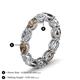 5 - Madison 6x4 mm Oval Diamond and Smoky Quartz Eternity Band 