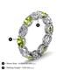5 - Madison 6x4 mm Oval Diamond and Peridot Eternity Band 