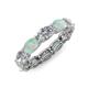 4 - Madison 6x4 mm Oval Diamond and Opal Eternity Band 
