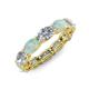 4 - Madison 6x4 mm Oval Diamond and Opal Eternity Band 