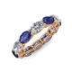 4 - Madison 6x4 mm Oval Diamond and Iolite Eternity Band 