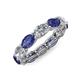 4 - Madison 6x4 mm Oval Diamond and Iolite Eternity Band 