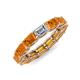 4 - Beverly 5x3 mm Emerald Cut Natural Diamond and Citrine Eternity Band 