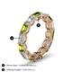 5 - Beverly 5x3 mm Emerald Cut Natural Diamond and Peridot Eternity Band 