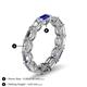 5 - Beverly 5x3 mm Emerald Cut Natural Diamond and Tanzanite Eternity Band 