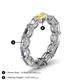 5 - Beverly 5x3 mm Emerald Cut Natural Diamond and Yellow Sapphire Eternity Band 