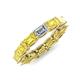 4 - Beverly 5x3 mm Emerald Cut Lab Grown Diamond and Yellow Sapphire Eternity Band 