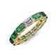 4 - Beverly 5x3 mm Emerald Cut Lab Grown Diamond and Lab Created Alexandrite Eternity Band 