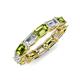 4 - Beverly 5x3 mm Emerald Cut Lab Grown Diamond and Peridot Eternity Band 